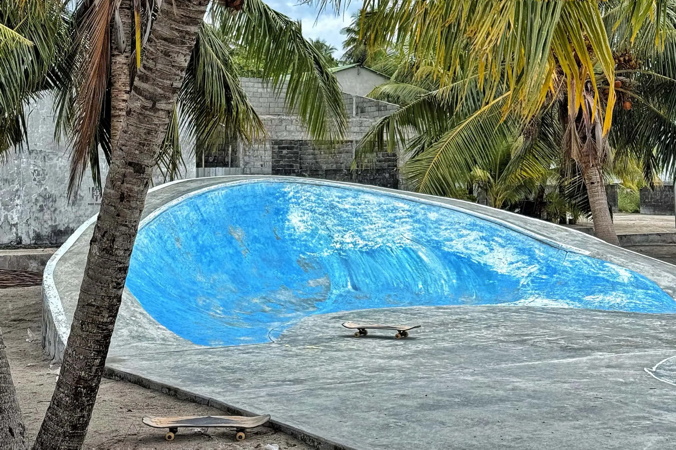 Skate park on a Maldivian island
