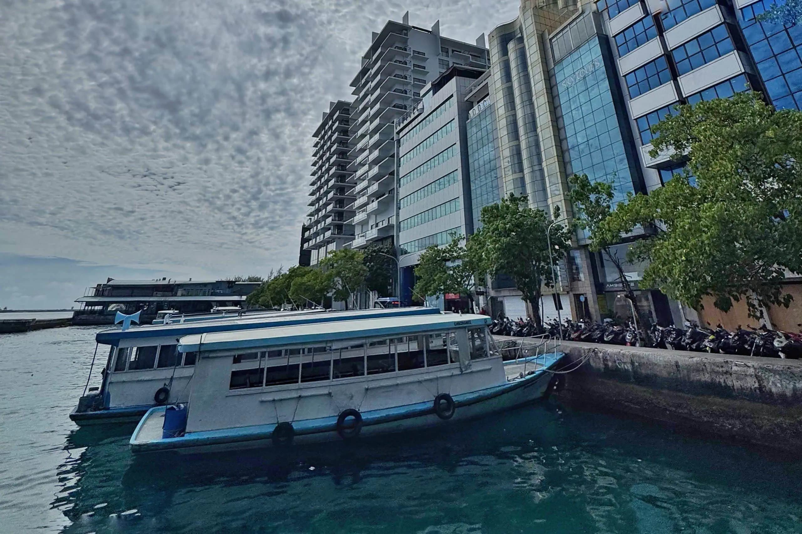 Ferry docks in Male, Maldives